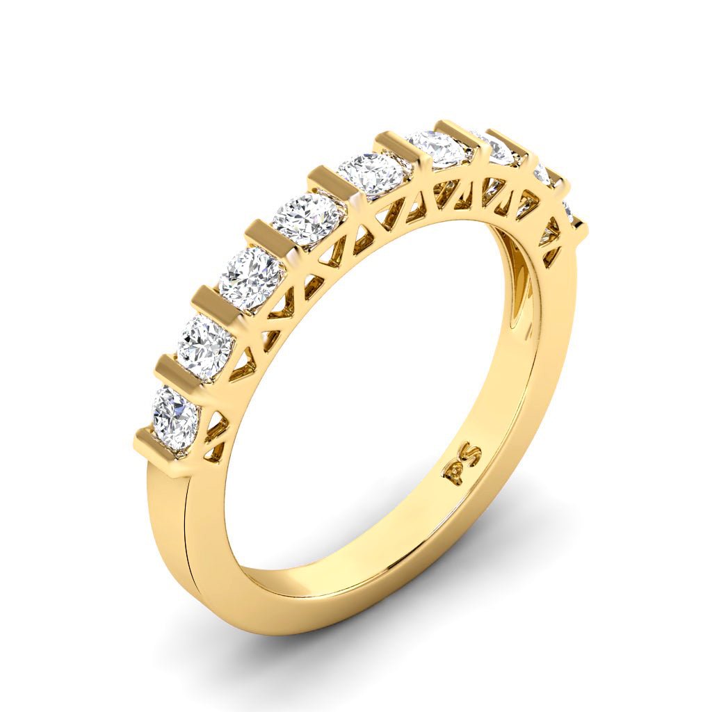 0.50 CT Round Cut Lab Grown Diamonds - Wedding Band - Primestyle.com