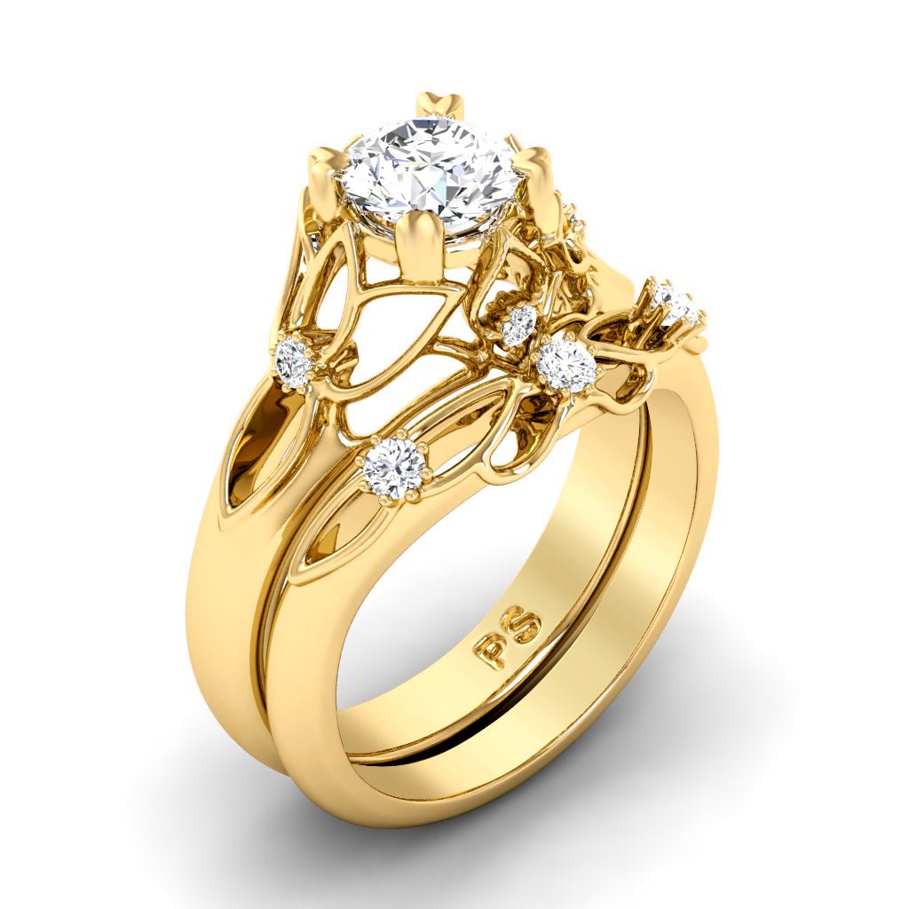 0.55 - 1.70 CT Round Cut Natural Diamonds - Bridal Set - Primestyle.com