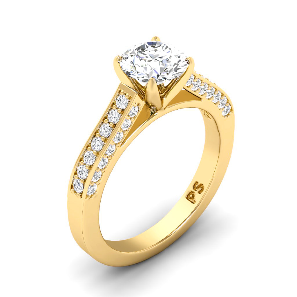 0.75-1.90 CT Round Cut Natural Diamonds - Engagement Ring