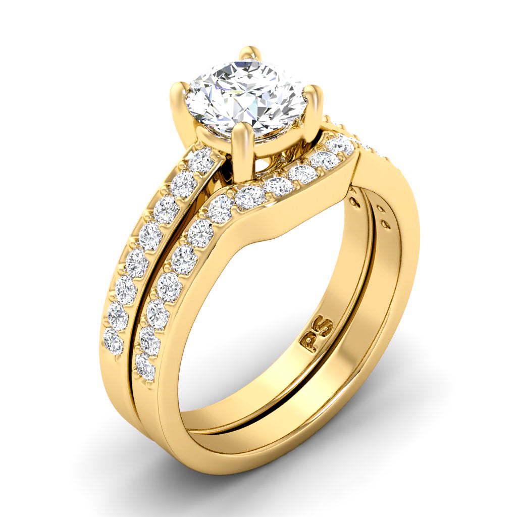 0.85-2.00 CT Round Cut Natural Diamonds - Bridal Set