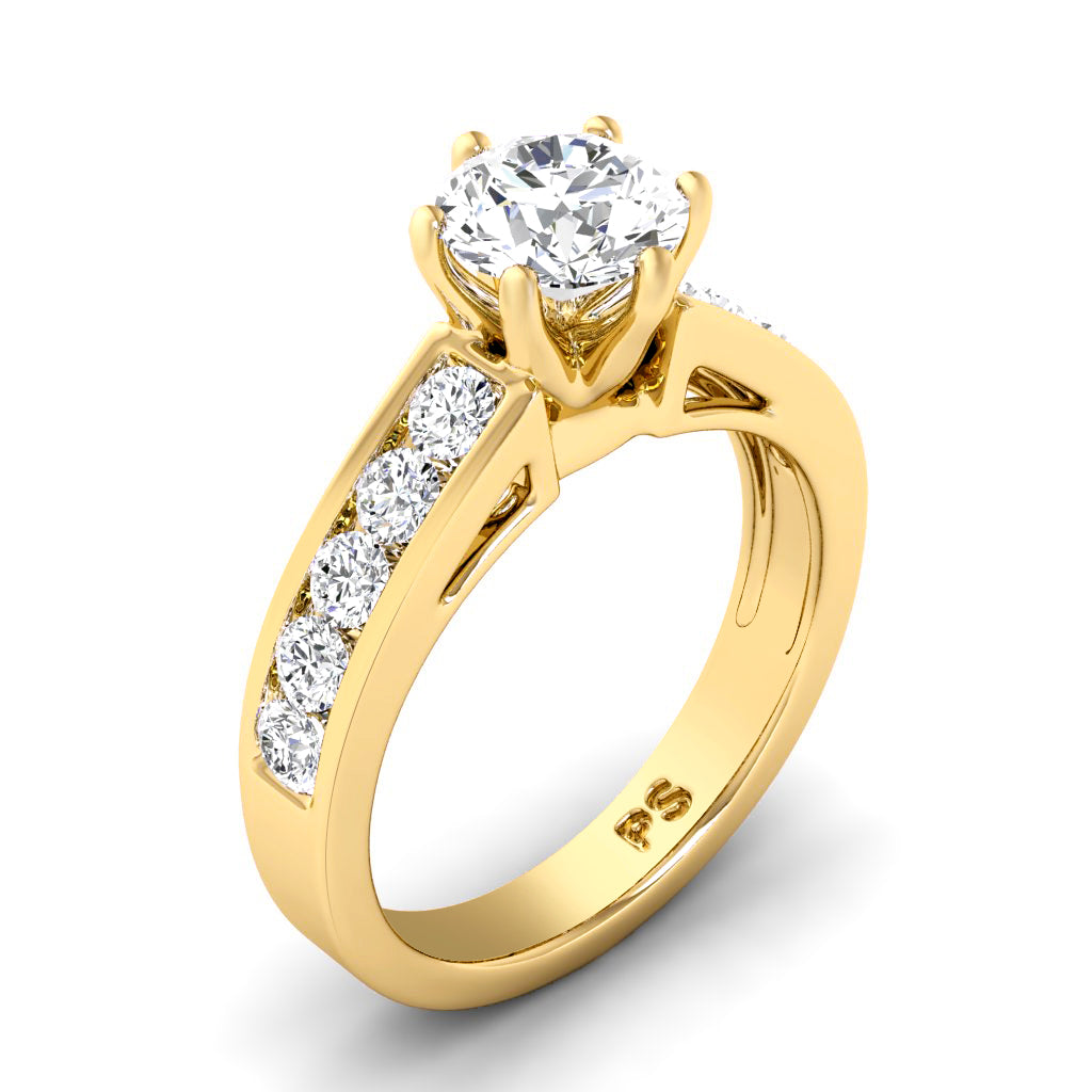 1.00-2.15 CT Round Cut Diamonds - Engagement Ring