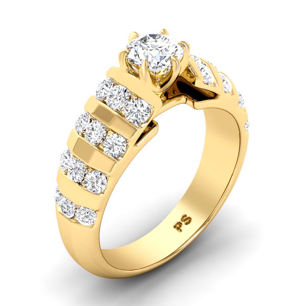 1.10-2.25 CT Round Cut Natural Diamonds - Engagement Ring