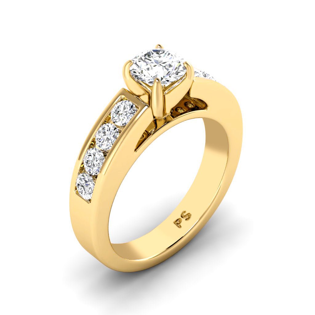 0.95-6.45 CT Round Cut Lab Grown Diamonds - Engagement Ring