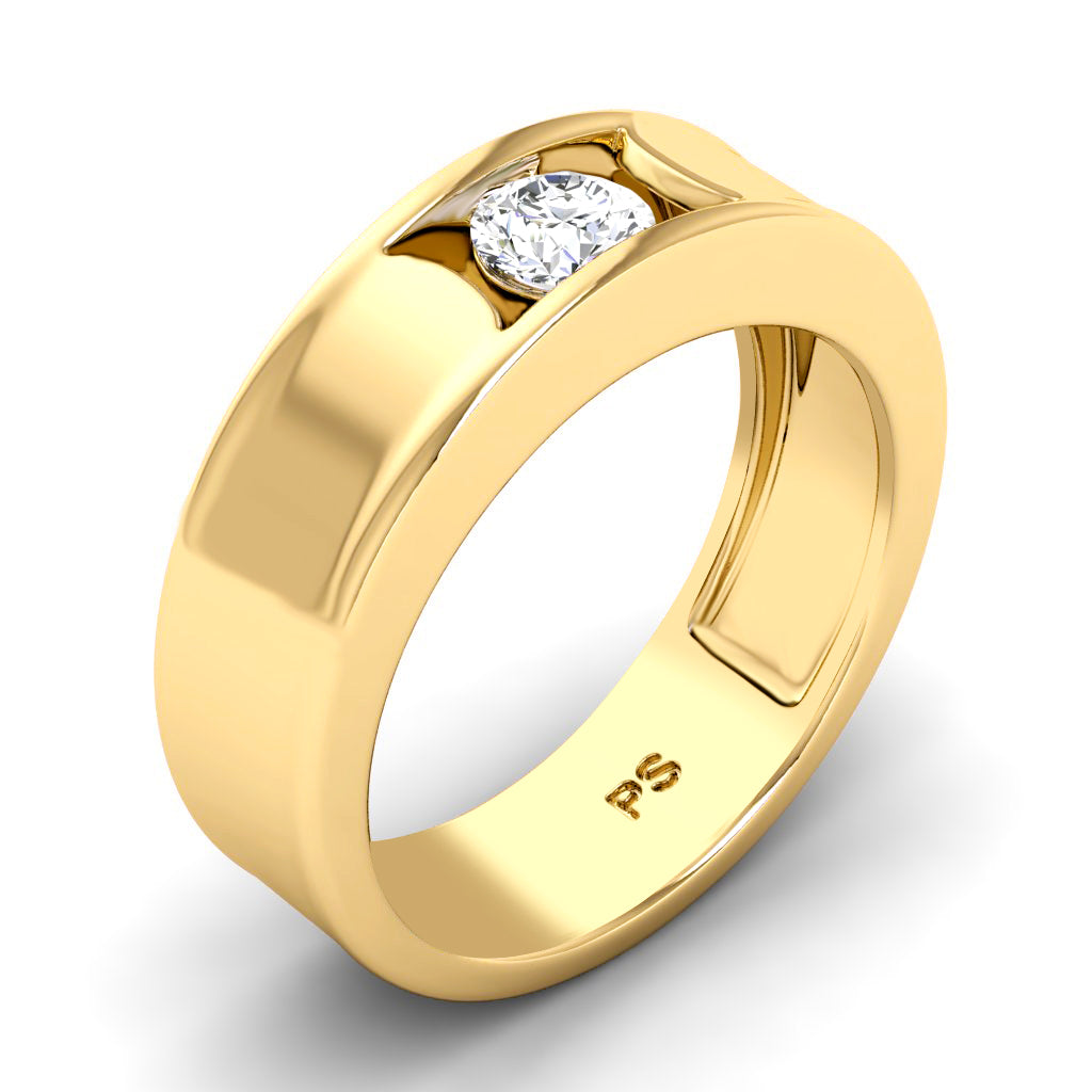 0.35 CT Round Cut Natural Diamonds - Mens Wedding Bands