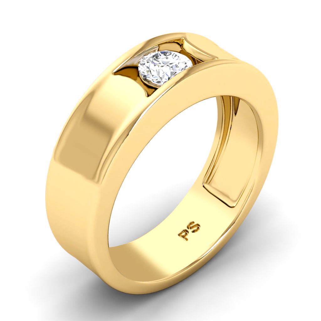 0.35 CT Round Cut Natural Diamonds - Mens Wedding Bands - Primestyle.com