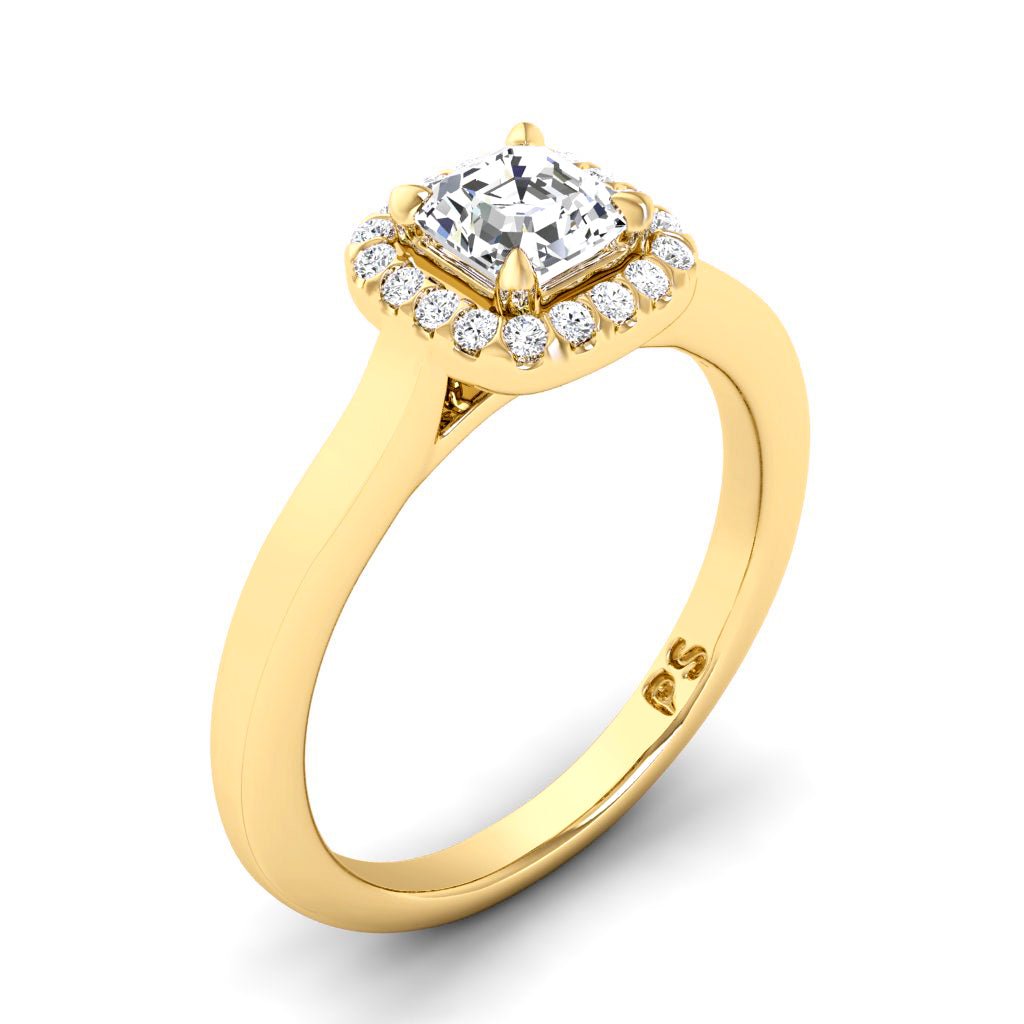 0.65-6.15 CT Ascher & Round Cut Lab Grown Diamonds - Engagement Ring