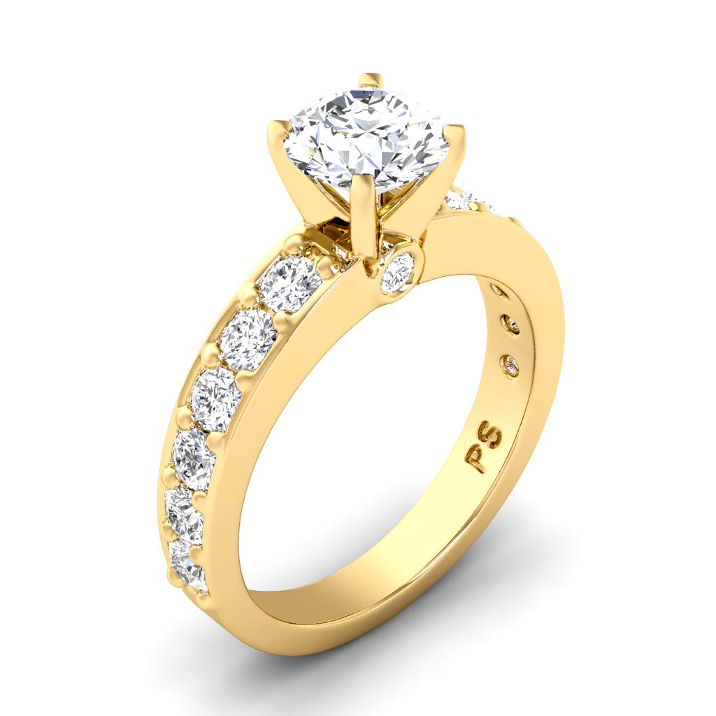 1.15-2.30 CT Round Cut Natural Diamonds - Engagement Ring