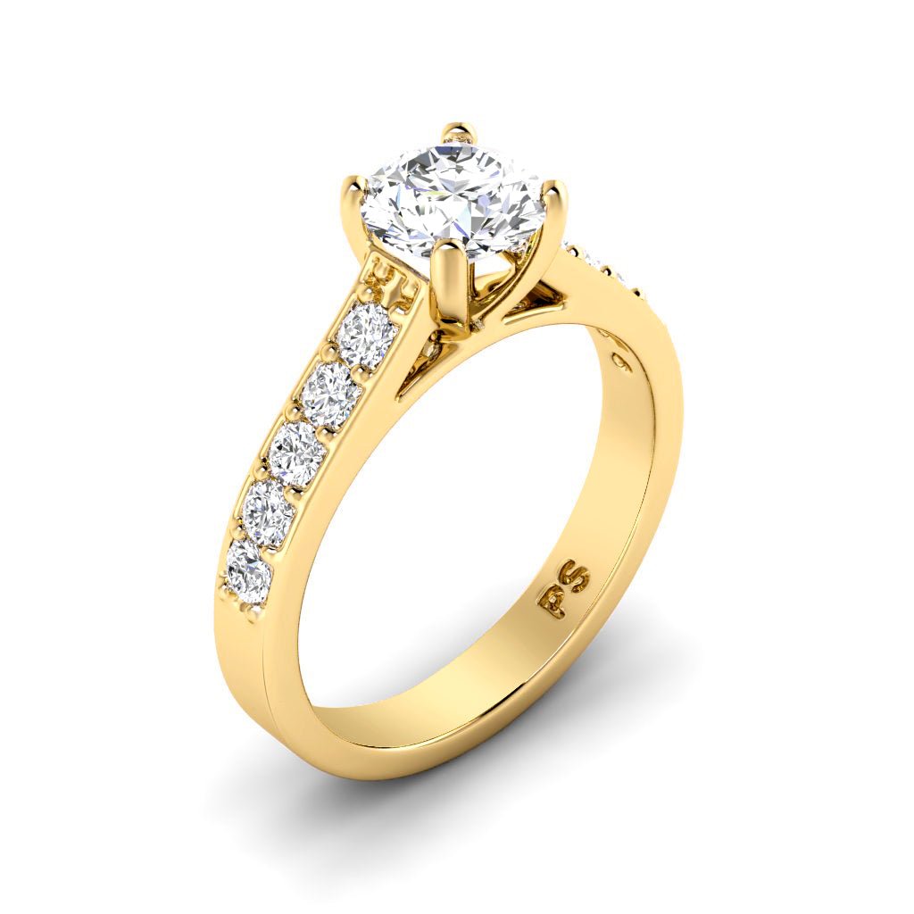 0.95-6.45 CT Round Cut Lab Grown Diamonds - Engagement Ring