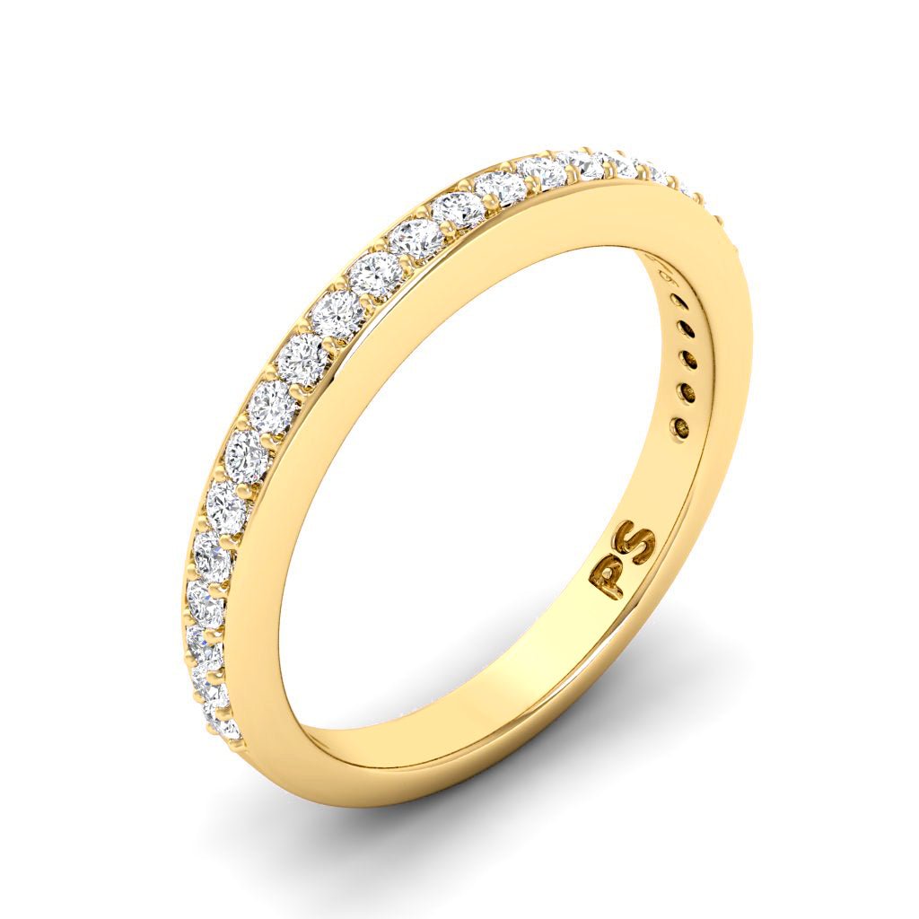 0.30 CT Round Cut Lab Grown Diamonds - Wedding Band - Primestyle.com