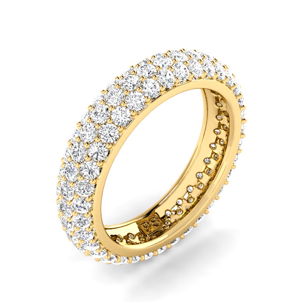 2.50 CT Round Cut Natural Diamonds - Eternity Rings