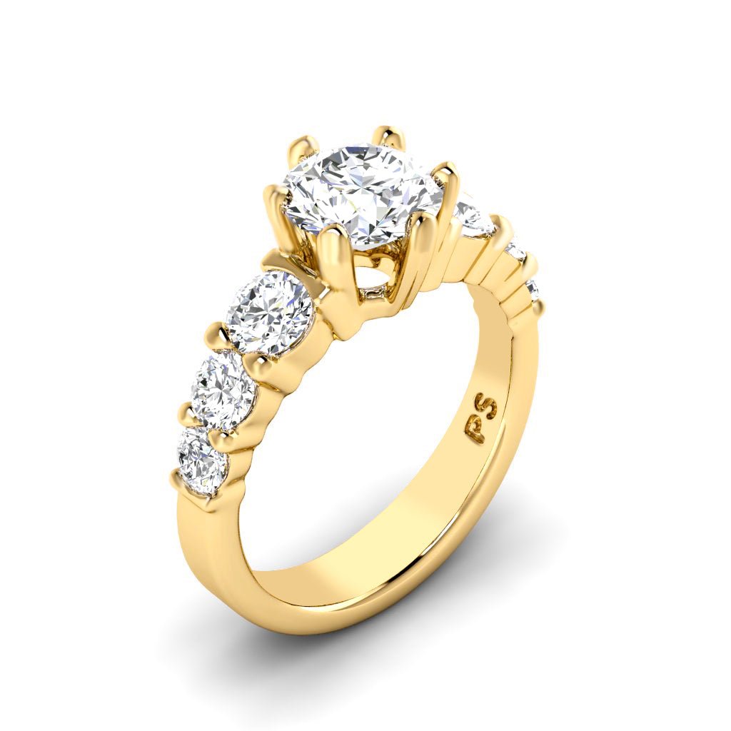 1.55-7.05 CT Round Cut Lab Grown Diamonds - Engagement Ring