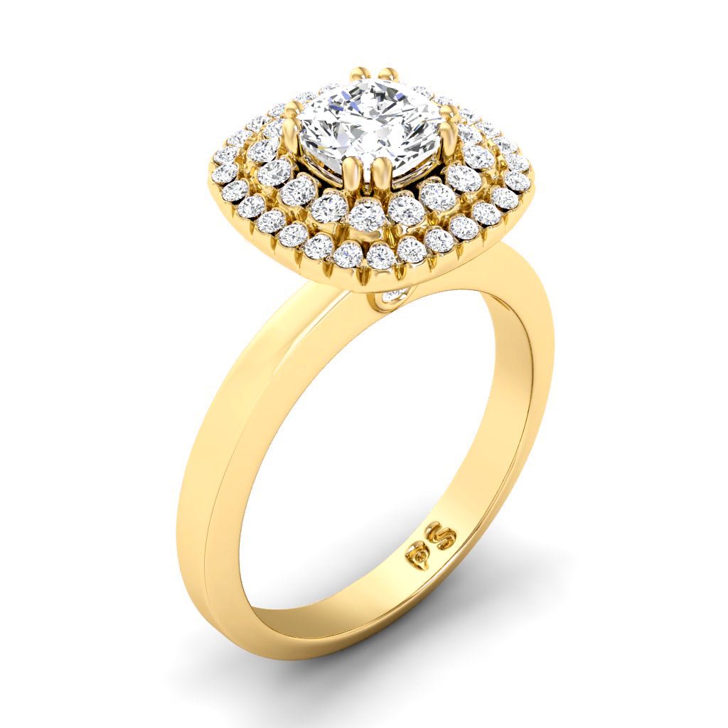 0.69-1.84 CT Cushion & Round Cut Natural Diamonds - Engagement Ring