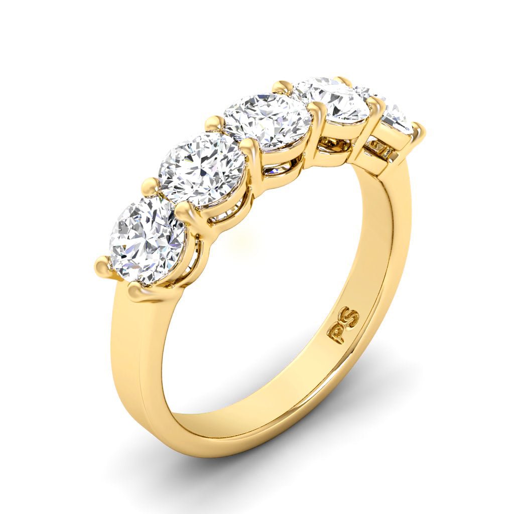 2.00 CT Round Cut Natural Diamonds - Wedding Band