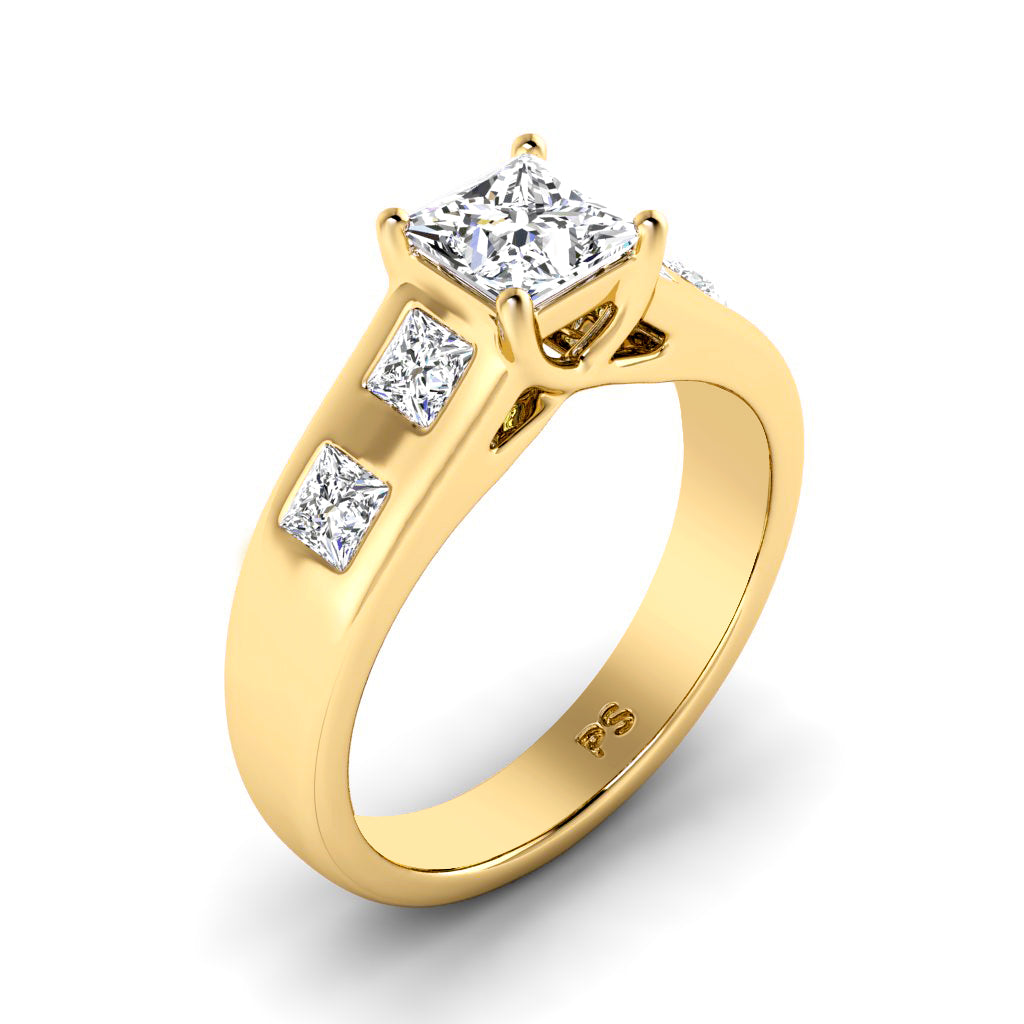 0.85-2.00 CT Princess Cut Diamonds - Engagement Ring