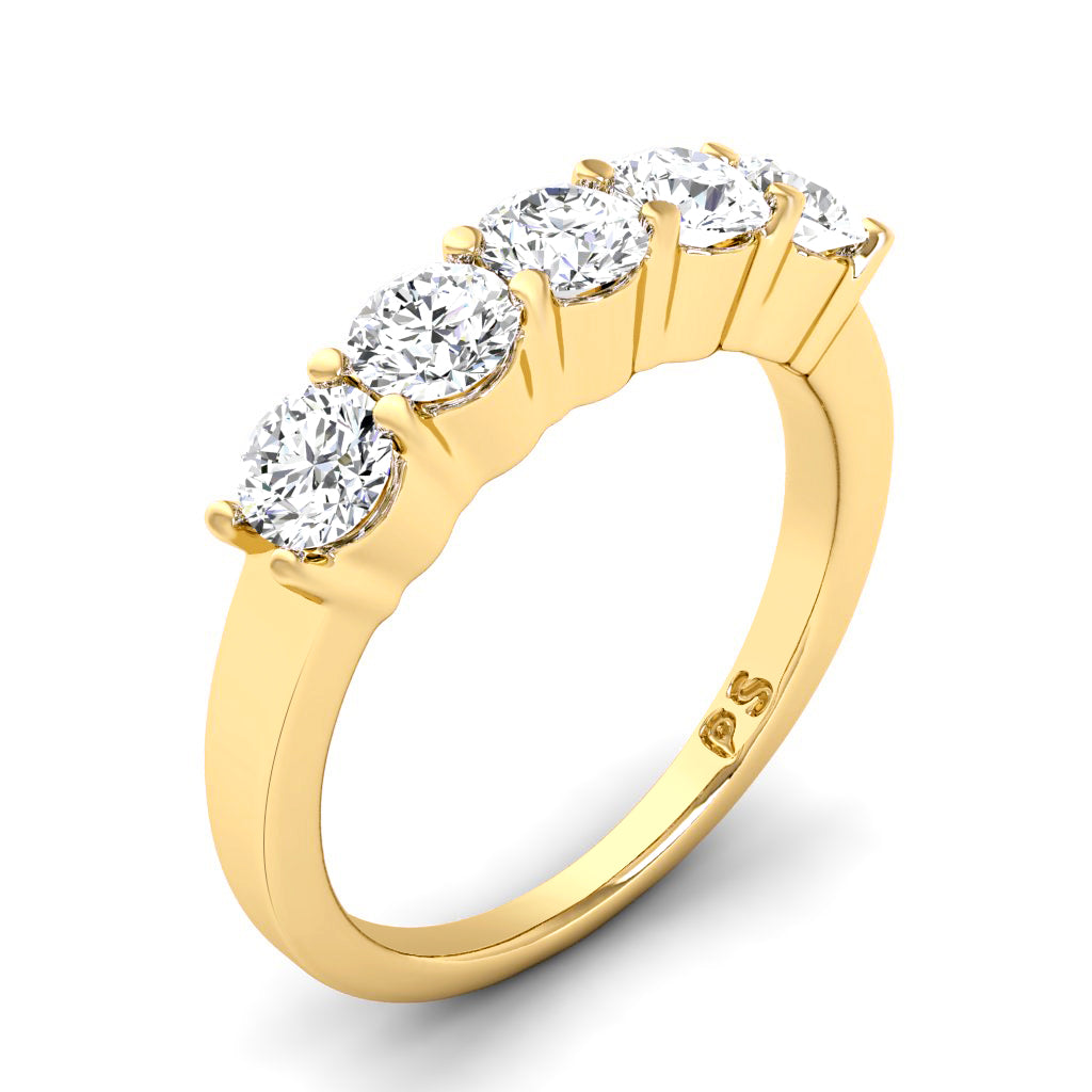 0.80 CT Round Cut Natural Diamonds - Wedding Band