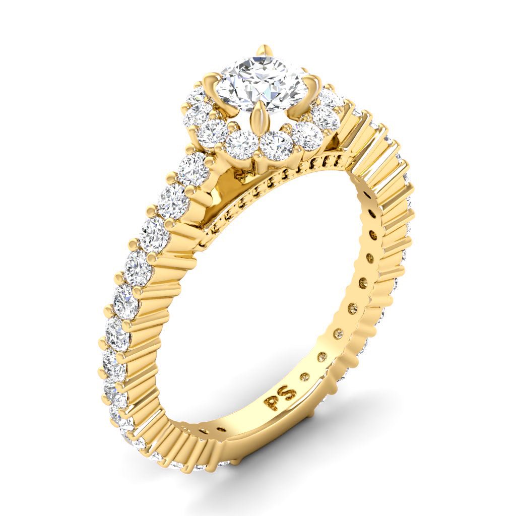 1.35-6.85 CT Round Cut Lab Grown Diamonds - Engagement Ring