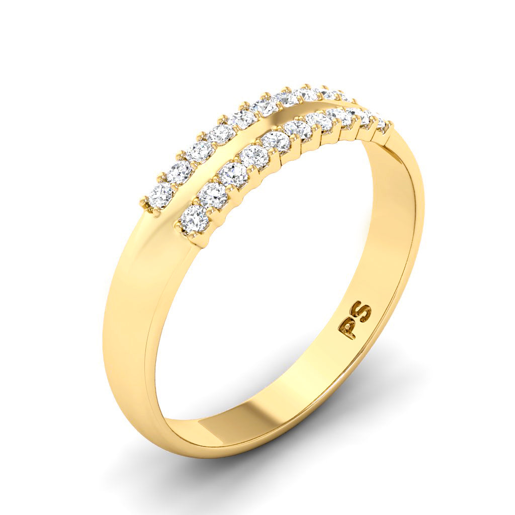 0.25 CT Round Cut Natural Diamonds - Wedding Band