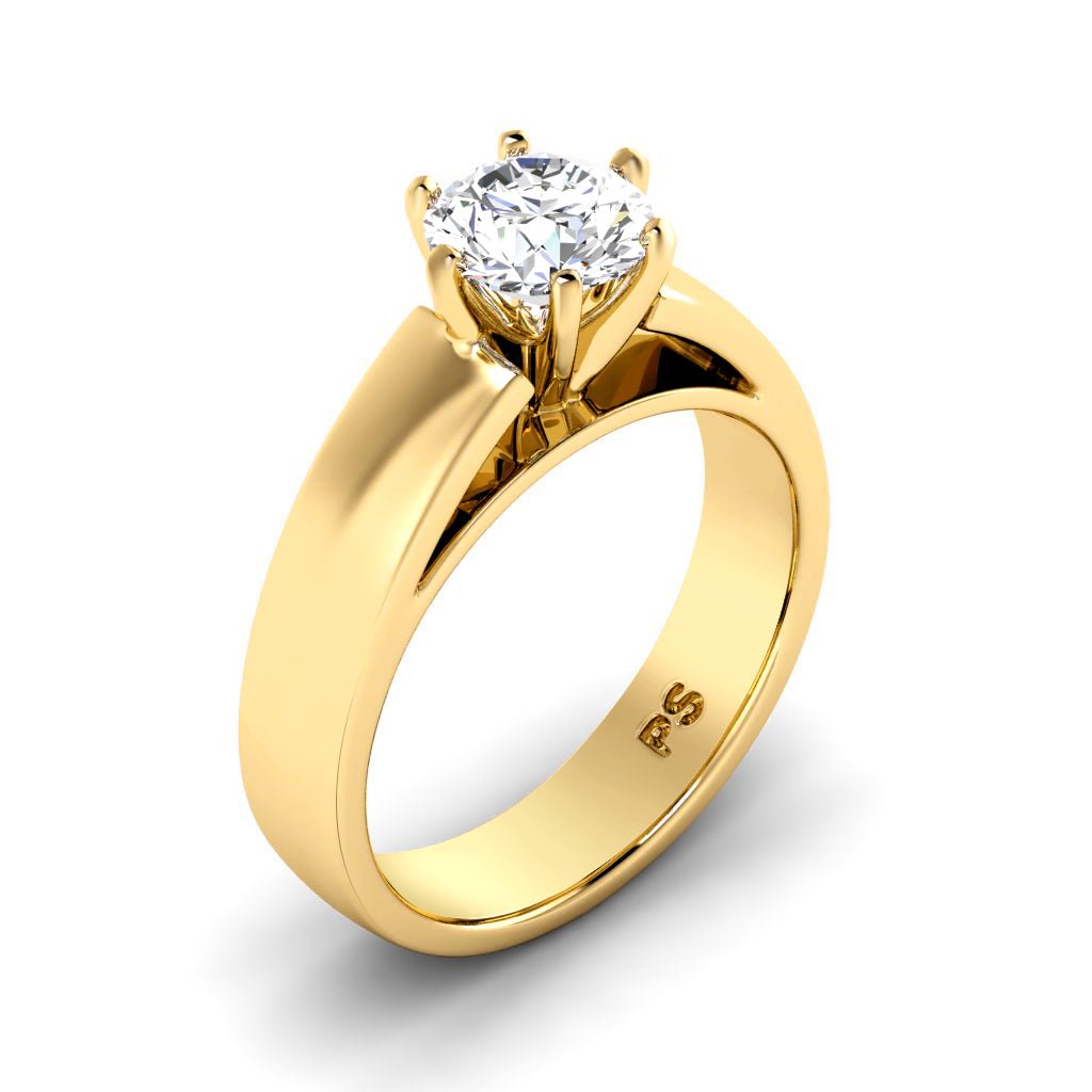 0.35-1.50 CT Round Cut Natural Diamonds - Solitaire Rings