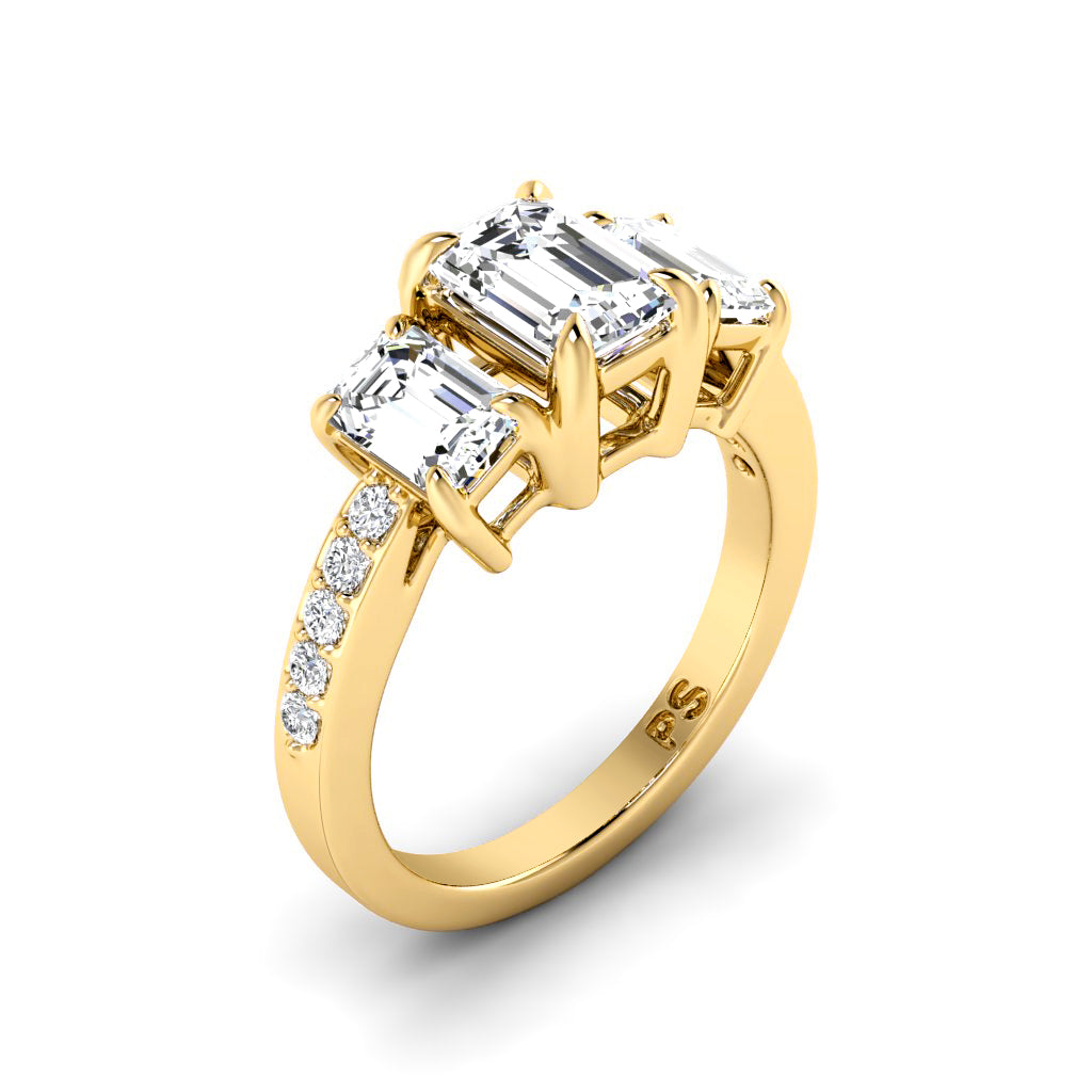 1.50-2.65 CT Round &amp; Emerald Cut Diamonds - Engagement Ring