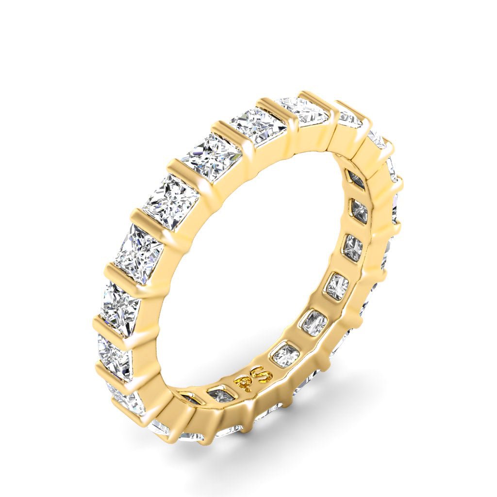 2.50 CT Princess Cut Natural Diamonds - Eternity Rings - Primestyle.com