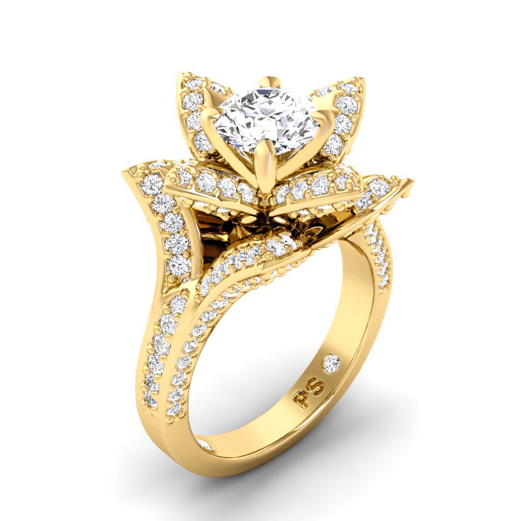 1.72-7.22 CT Round Cut Lab Grown Diamonds - Engagement Ring
