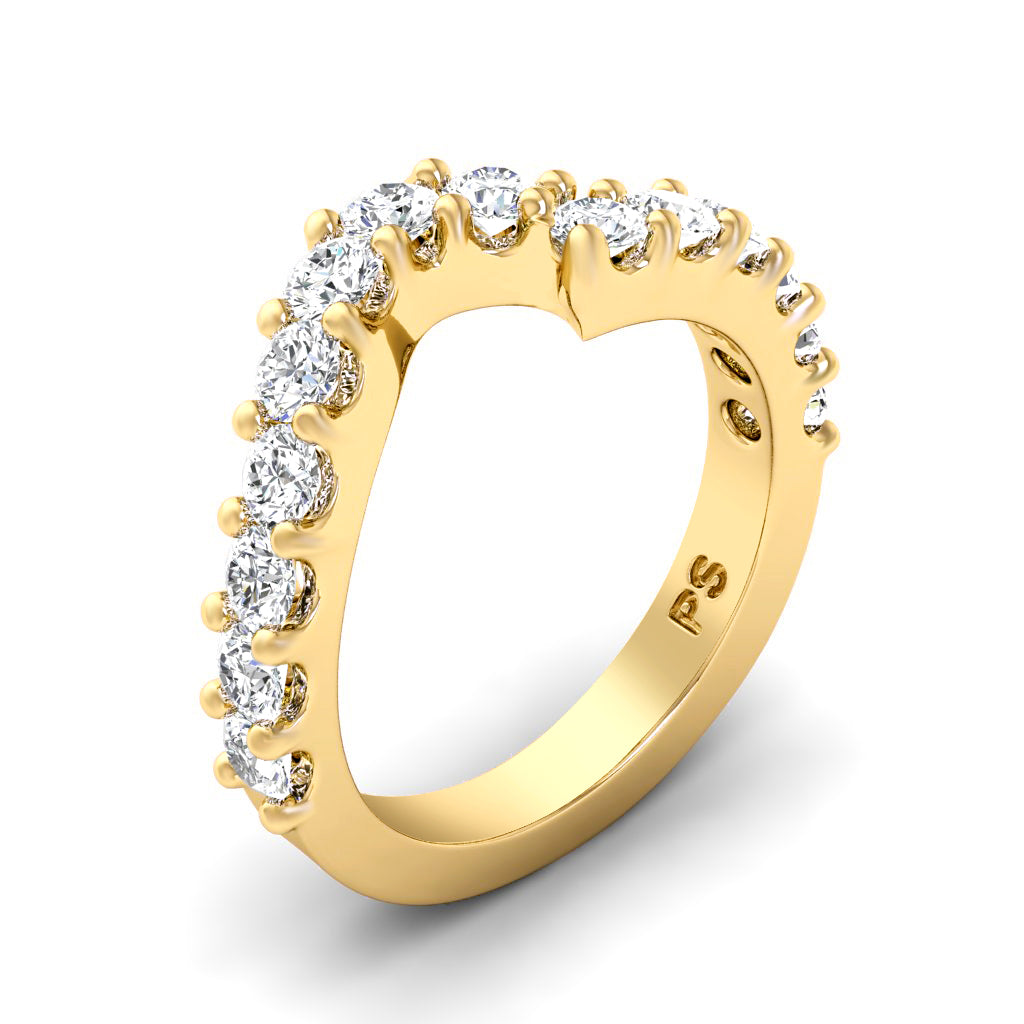 1.30 CT Round Cut Natural Diamonds - Wedding Band