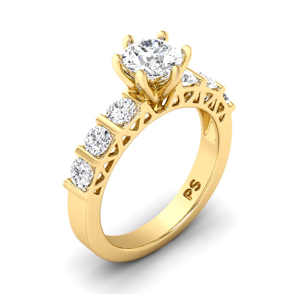 0.95 - 2.10 CT Round Cut Natural Diamonds - Engagement Ring - Primestyle.com