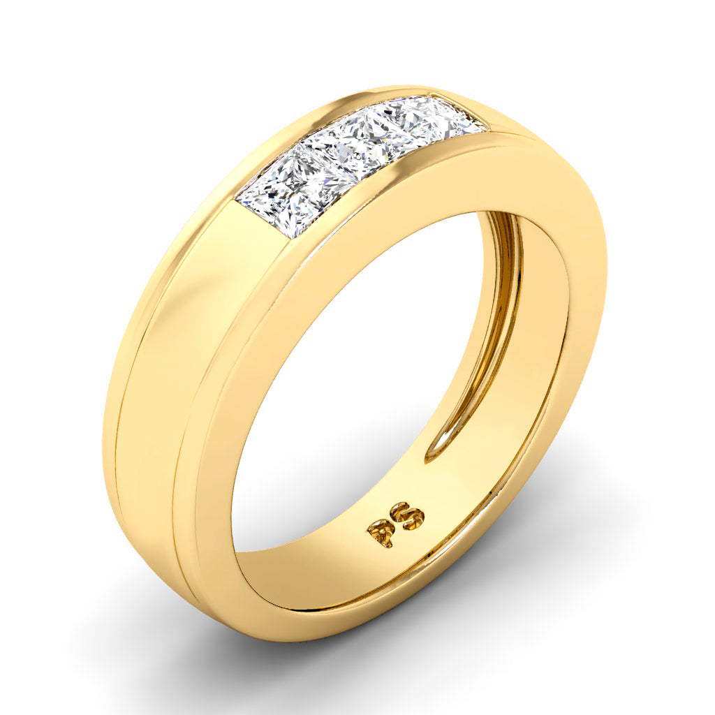 0.60 CT Princess Cut Lab Grown Diamonds - Wedding Band
