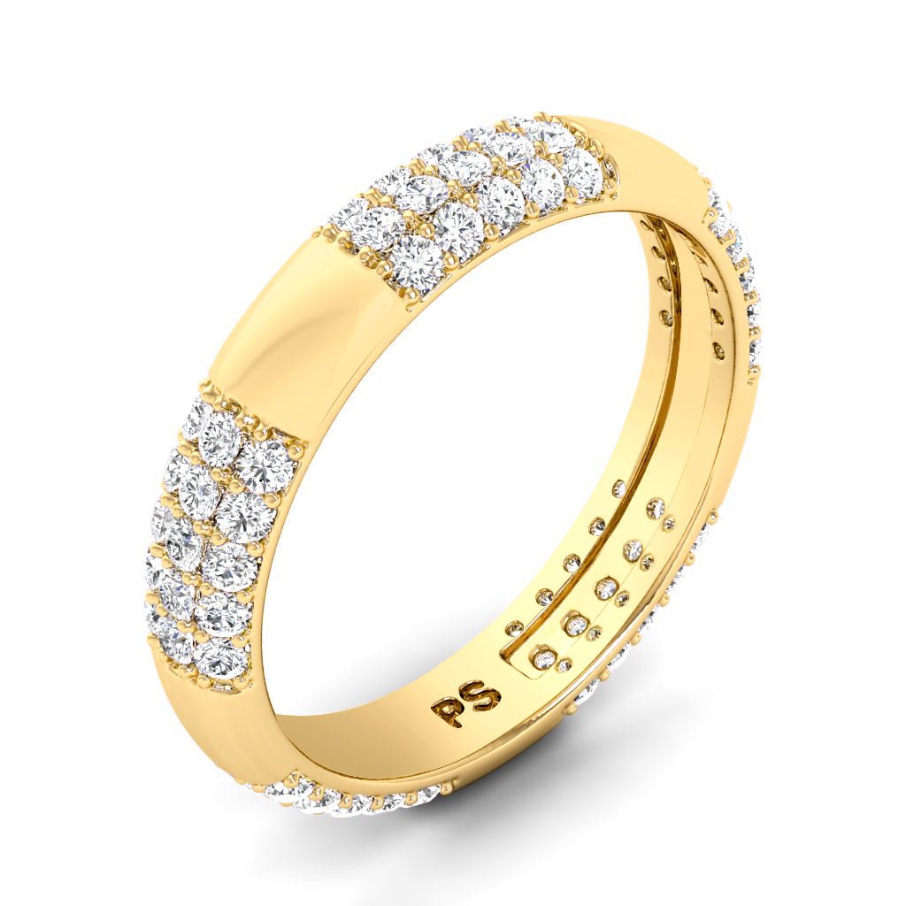 1.00 CT Round Cut Lab Grown Diamonds - Wedding Band - Primestyle.com