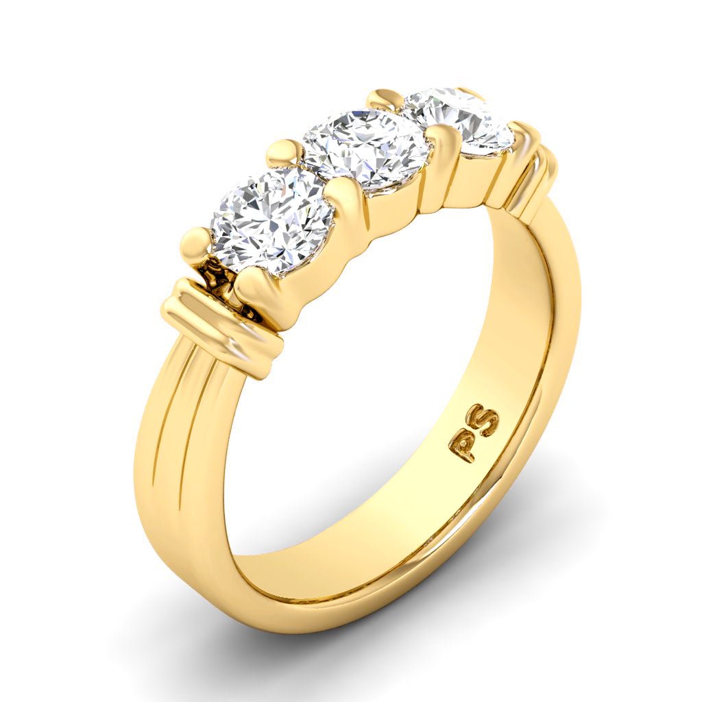 0.70 CT Round Cut Natural Diamonds - Wedding Band - Primestyle.com