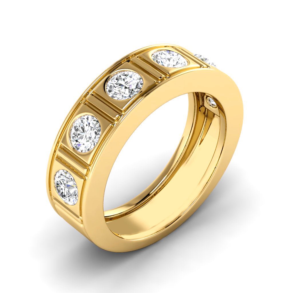 1.50 CT Round Cut Natural Diamonds - Mens Wedding Bands