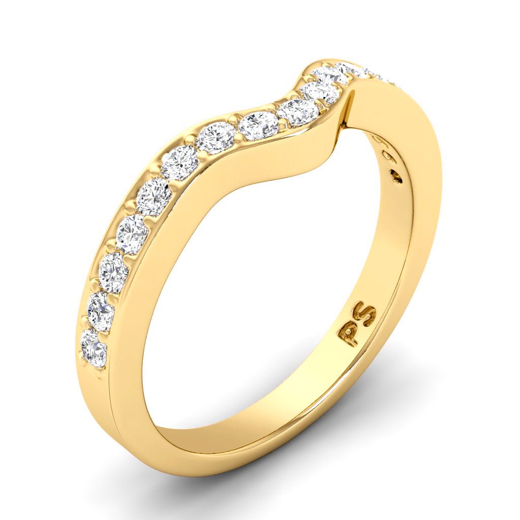 0.35 CT Round Cut Natural Diamonds - Wedding Band