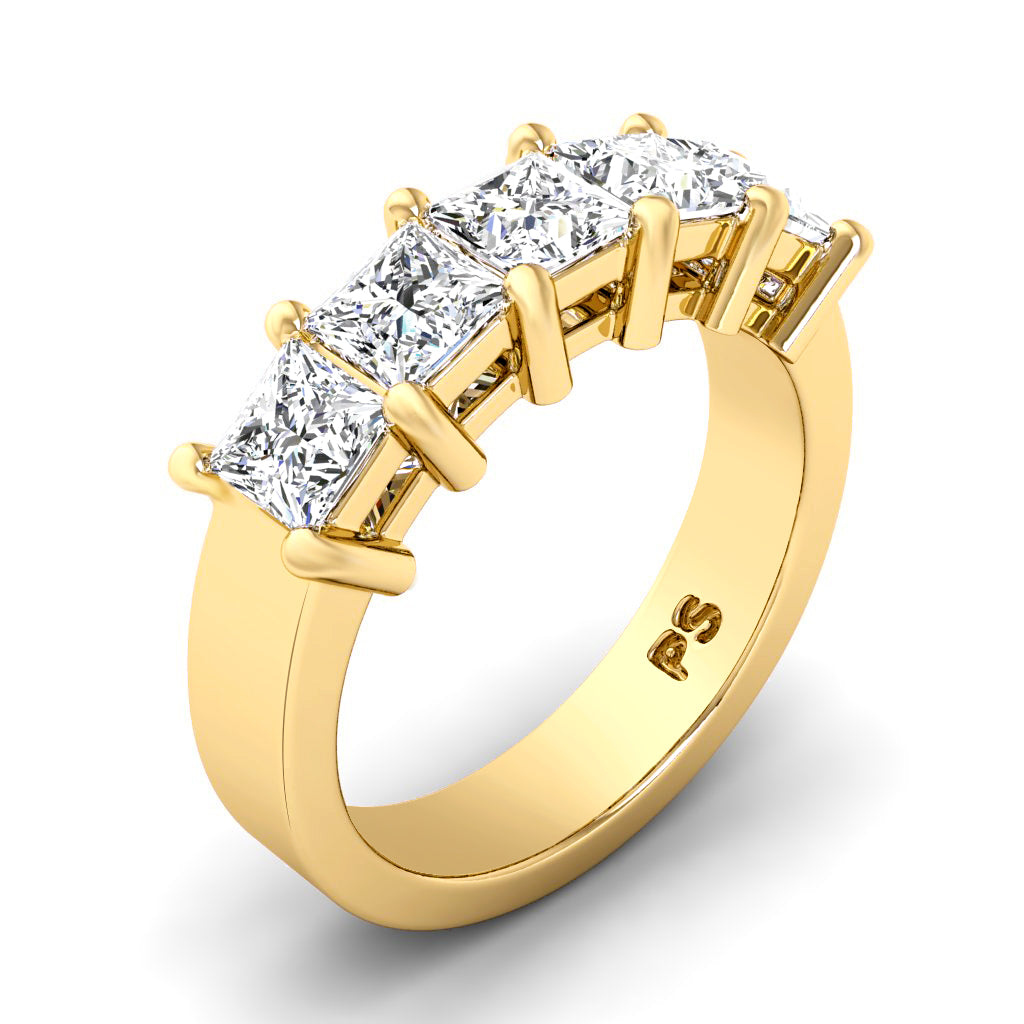 1.70 CT Princess Cut Natural Diamonds - Wedding Band