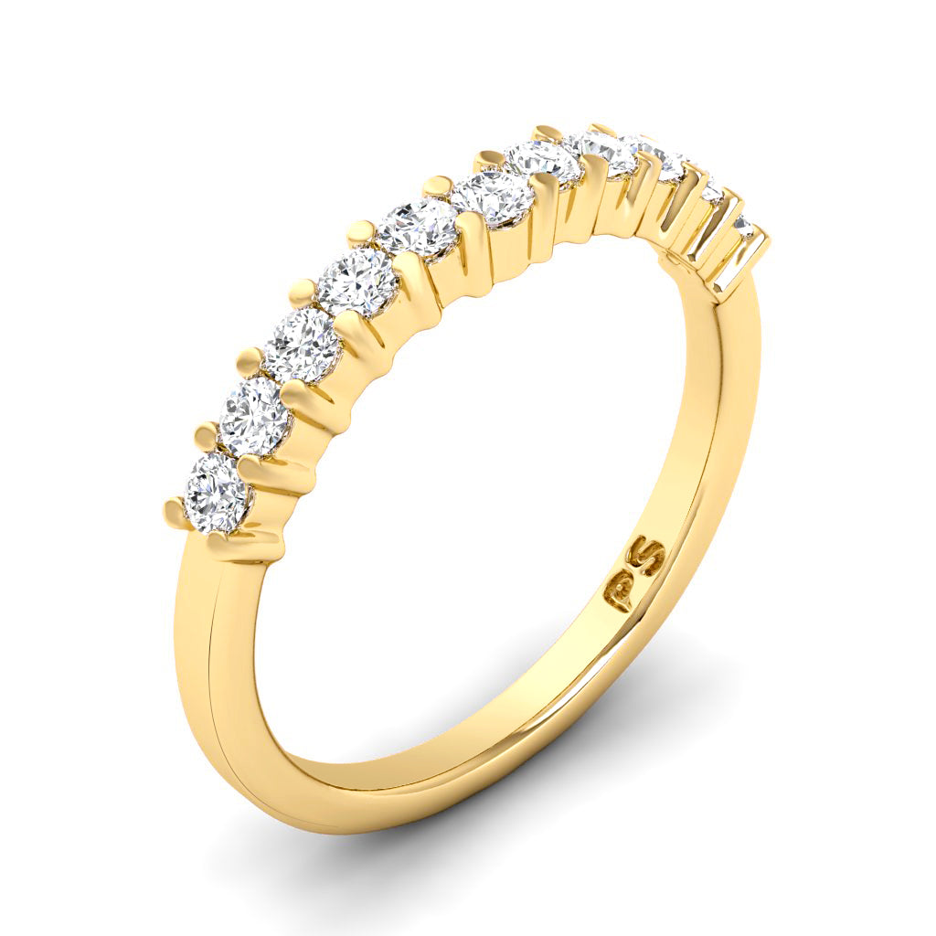 0.35 CT Round Cut Natural Diamonds - Wedding Band