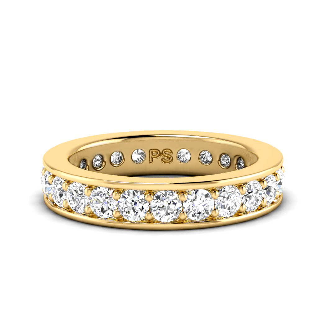 1.25-4.00 CT Round Cut Diamonds - Eternity Ring