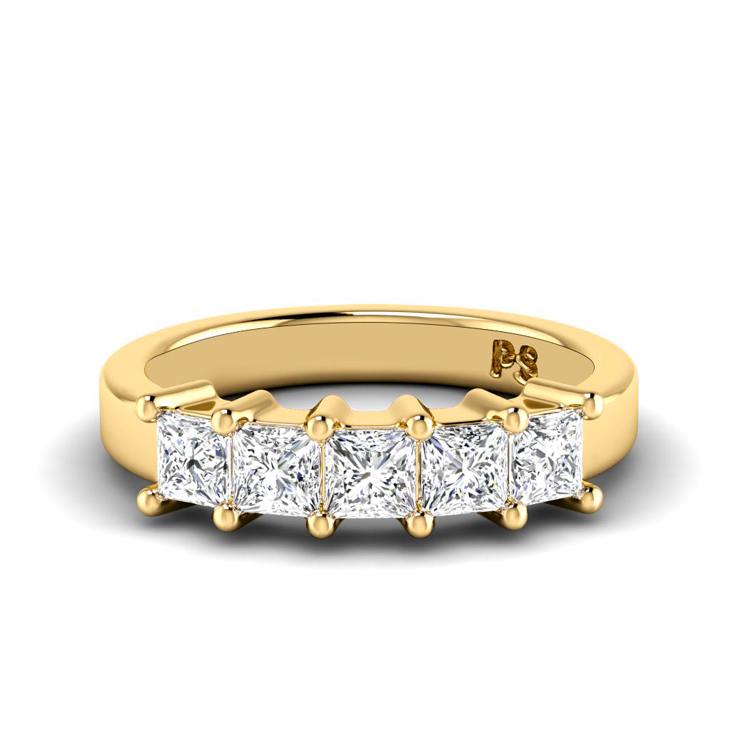 0.90 CT Princess Cut Diamonds - Wedding Band