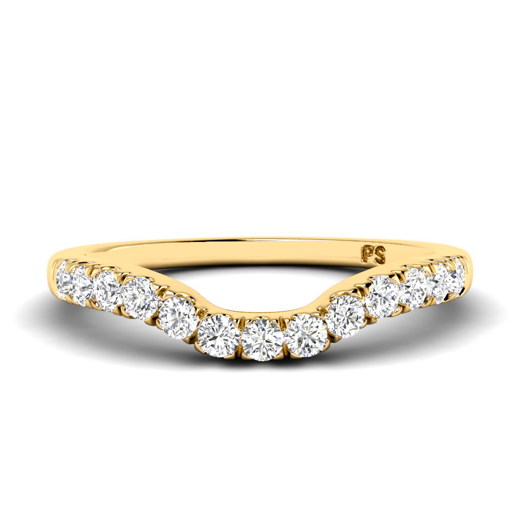 0.30 CT Round Cut Lab Grown Diamonds - Wedding Band