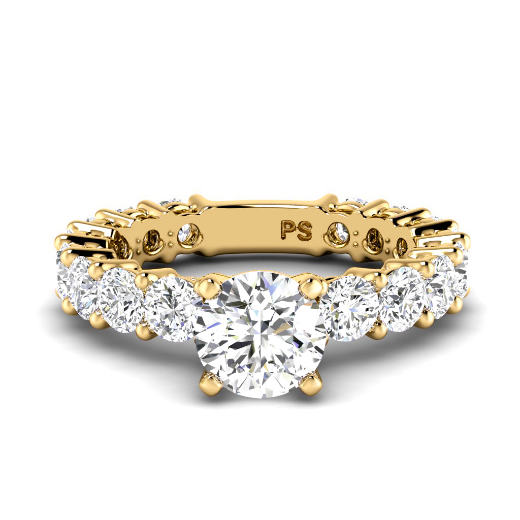 2.60-3.75 CT Round Cut Natural Diamonds - Engagement Ring