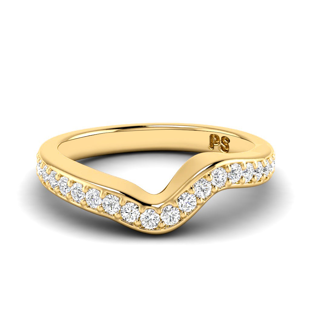0.45 CT Round Cut Natural Diamonds - Wedding Band