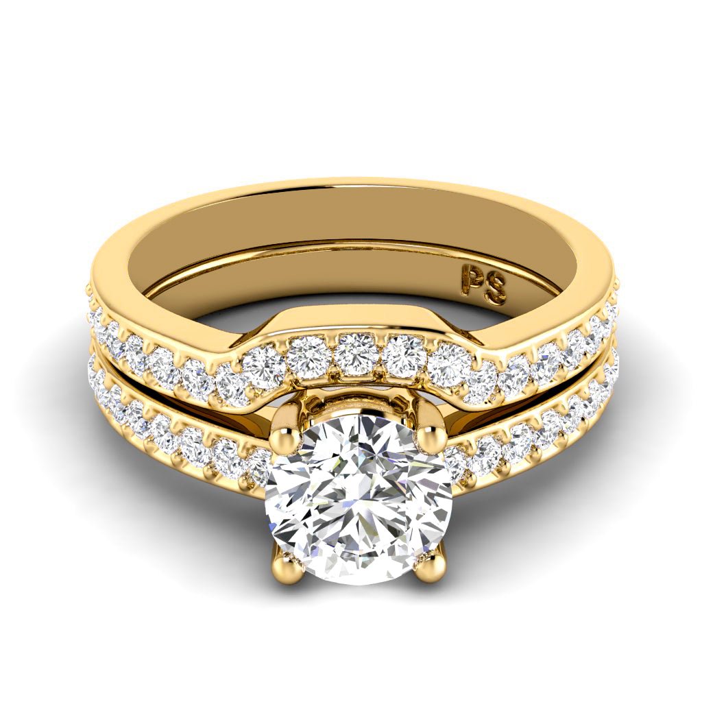 0.85 - 2.00 CT Round Cut Natural Diamonds - Bridal Set - Primestyle.com