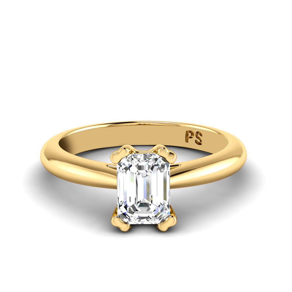 0.35 - 1.50 CT Emerald Cut Natural Diamonds - Solitaire Rings - Primestyle.com