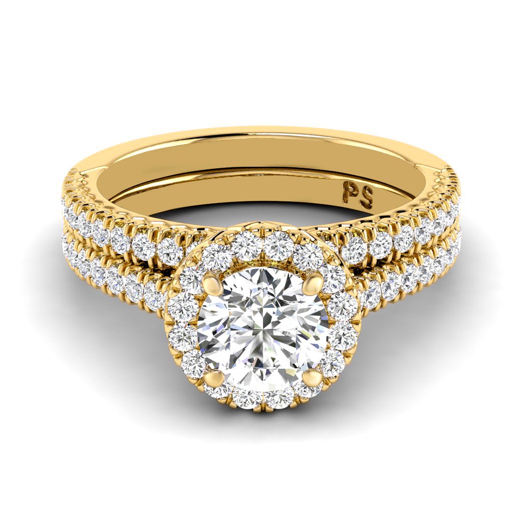 1.05 - 2.20 CT Round Cut Natural Diamonds - Bridal Set - Primestyle.com