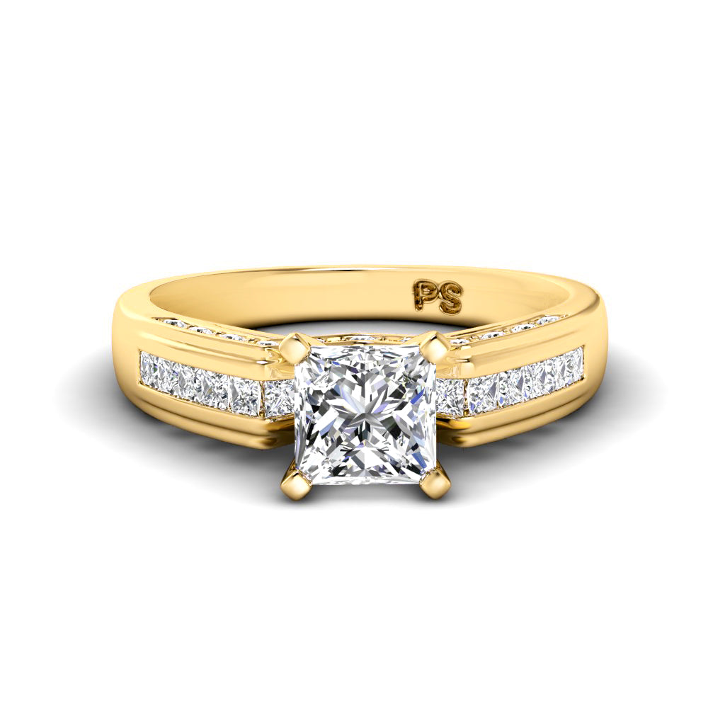 0.95-3.45 CT Round & Princess Cut Lab Grown Diamonds - Engagement Ring