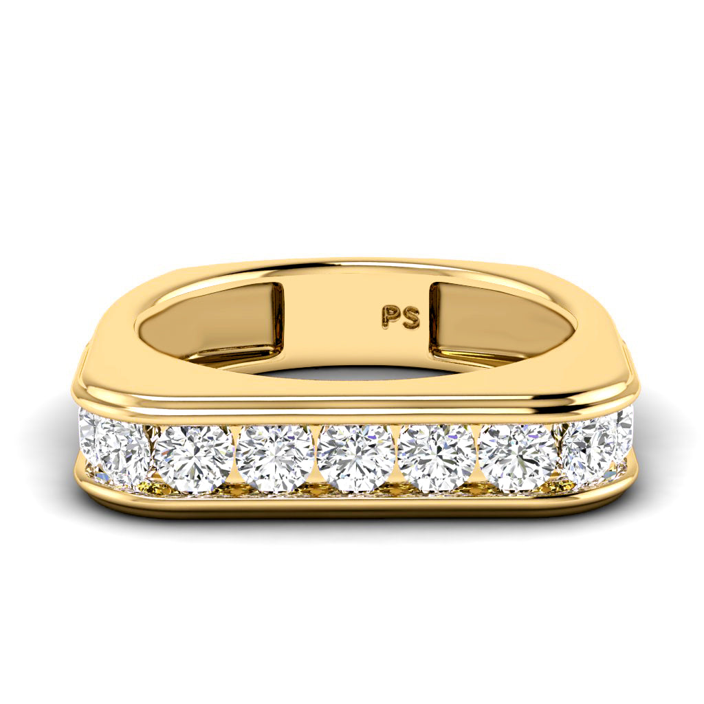 1.50 CT Round Cut Lab Grown Diamonds - Mens Wedding Band