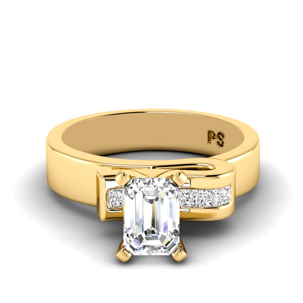 0.45-1.60 CT Princess & Emerald Cut Diamonds - Engagement Ring
