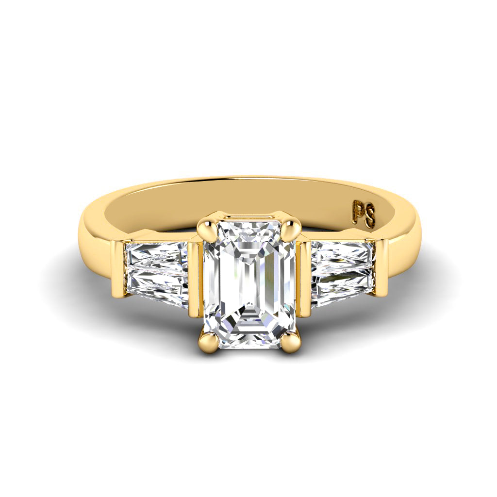 0.90-3.40 CT Taper &amp; Emerald Cut Lab Grown Diamonds - Engagement Ring