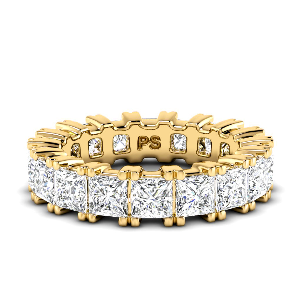 4.60 CT Princess Cut Natural Diamonds - Eternity Rings