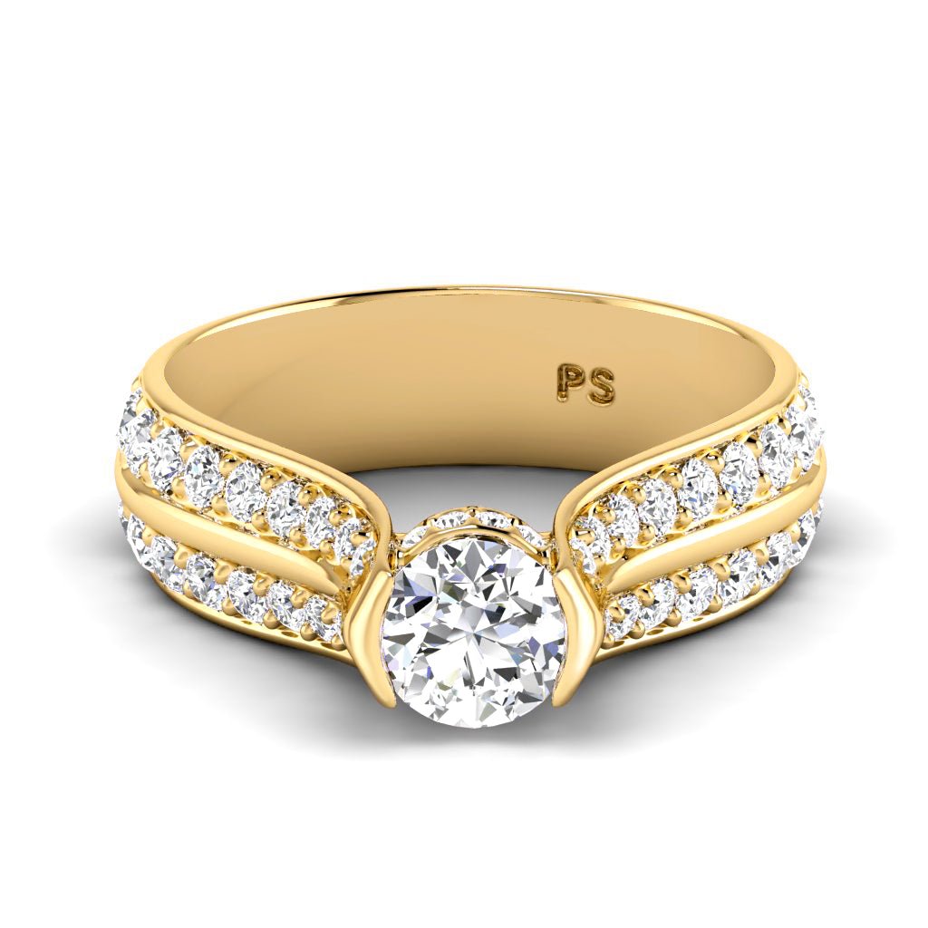1.00 - 2.15 CT Round Cut Natural Diamonds - Engagement Ring - Primestyle.com