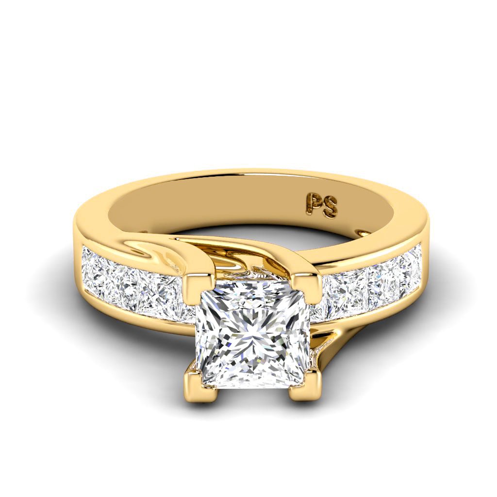 1.55 - 2.70 CT Princess Cut Natural Diamonds - Engagement Ring - Primestyle.com