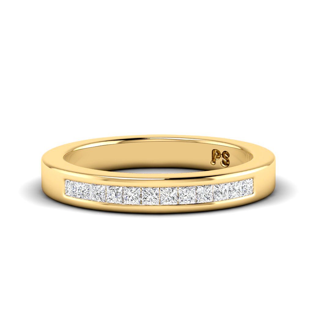 0.25 CT Princess Cut Lab Grown Diamonds - Wedding Band - Primestyle.com